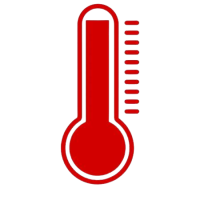 icône thermomètre chaud